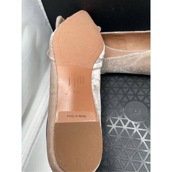 New J Jill Simone Tan Suede Bow Flats Size 8.5 - Picture 10 of 10